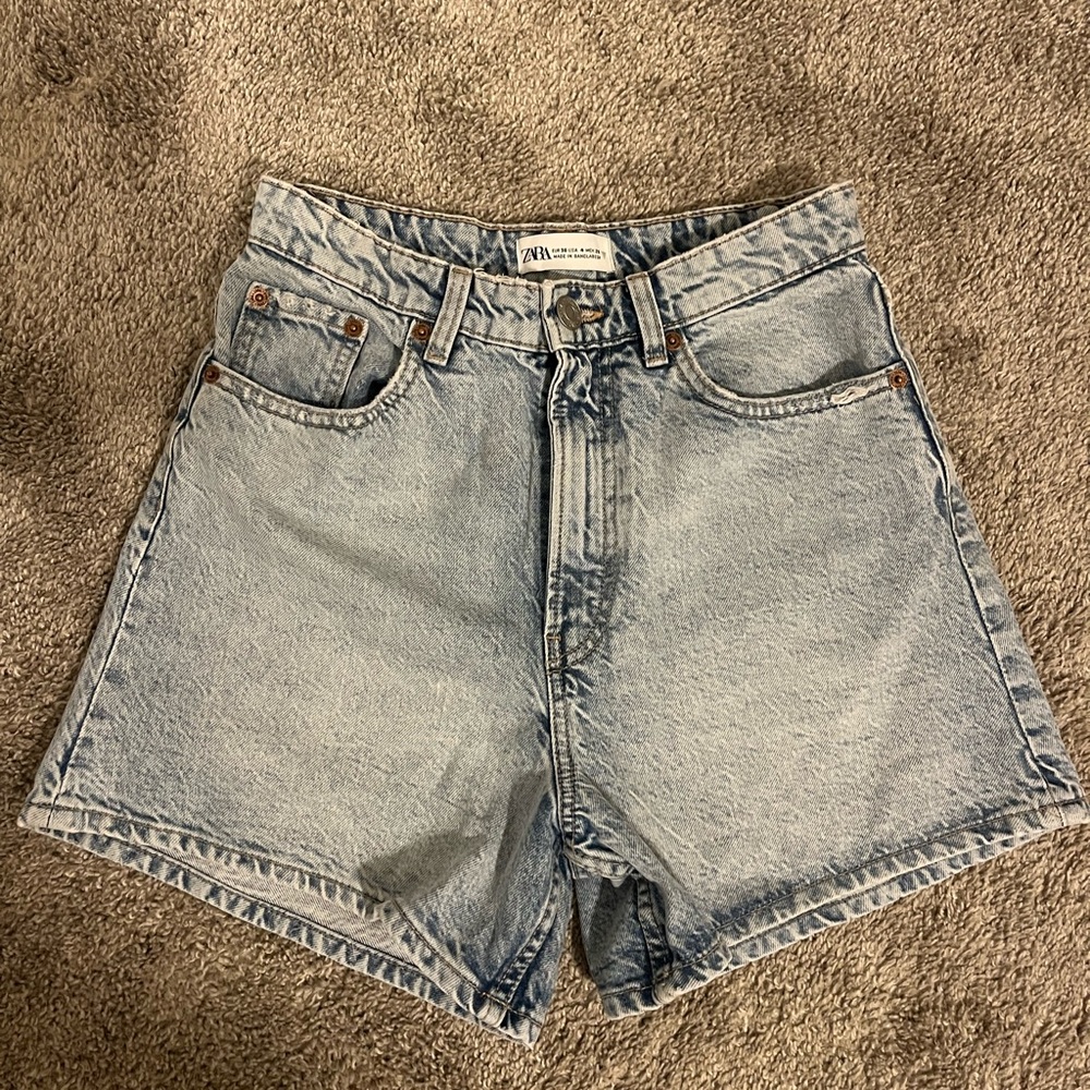Zara Light Blue Jean Shorts